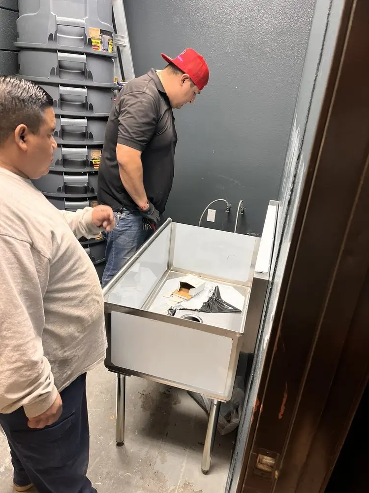 Commercial plumbing and sink installation in Tustin
